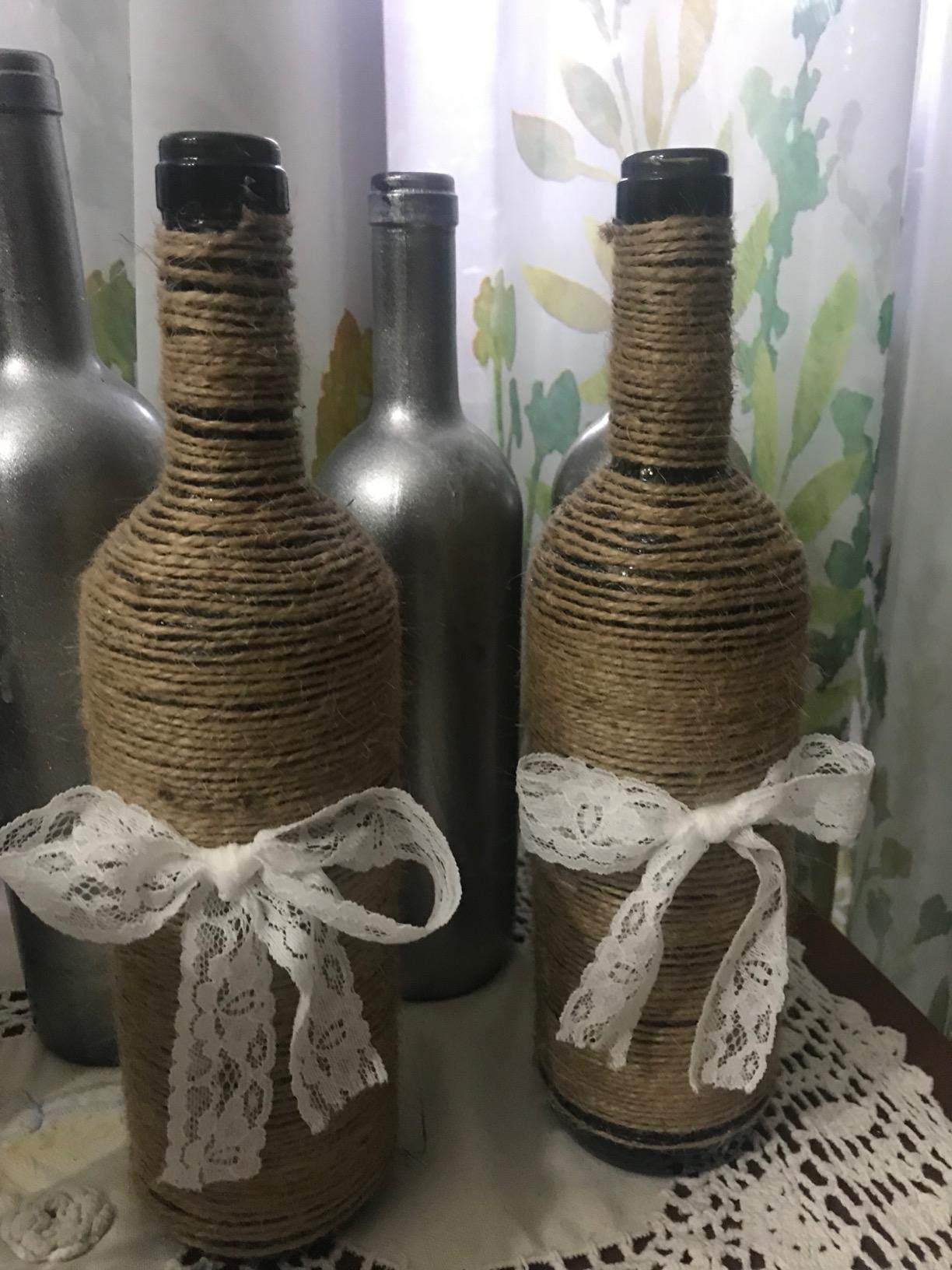 JUCOXO 1" Wide x 25 Yards Elastic Floral Pattern White Lace Ribbon for Decorating, Floral Designing and Crafts