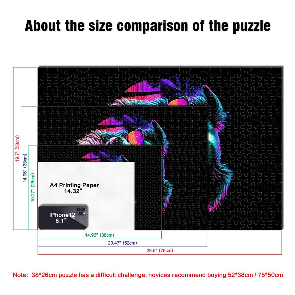Puzzles pour Adolescents de 2000 pièces Border Collie Défi Difficile pour soulager Le Stress Cadeau Amusant 70x100cm