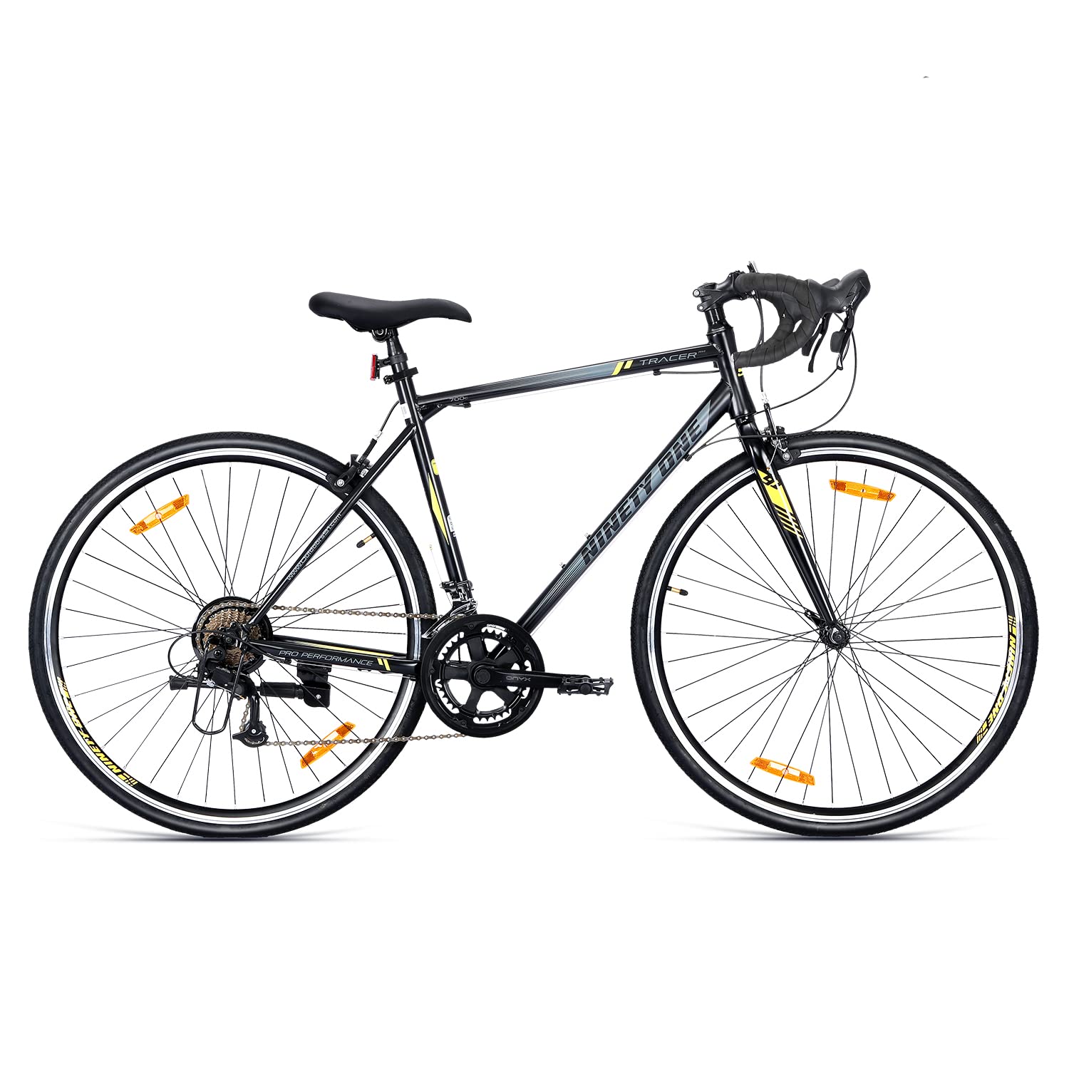Ninety One Tracer R14 700C MS Black Yellow - 14 Speed 21 Inches