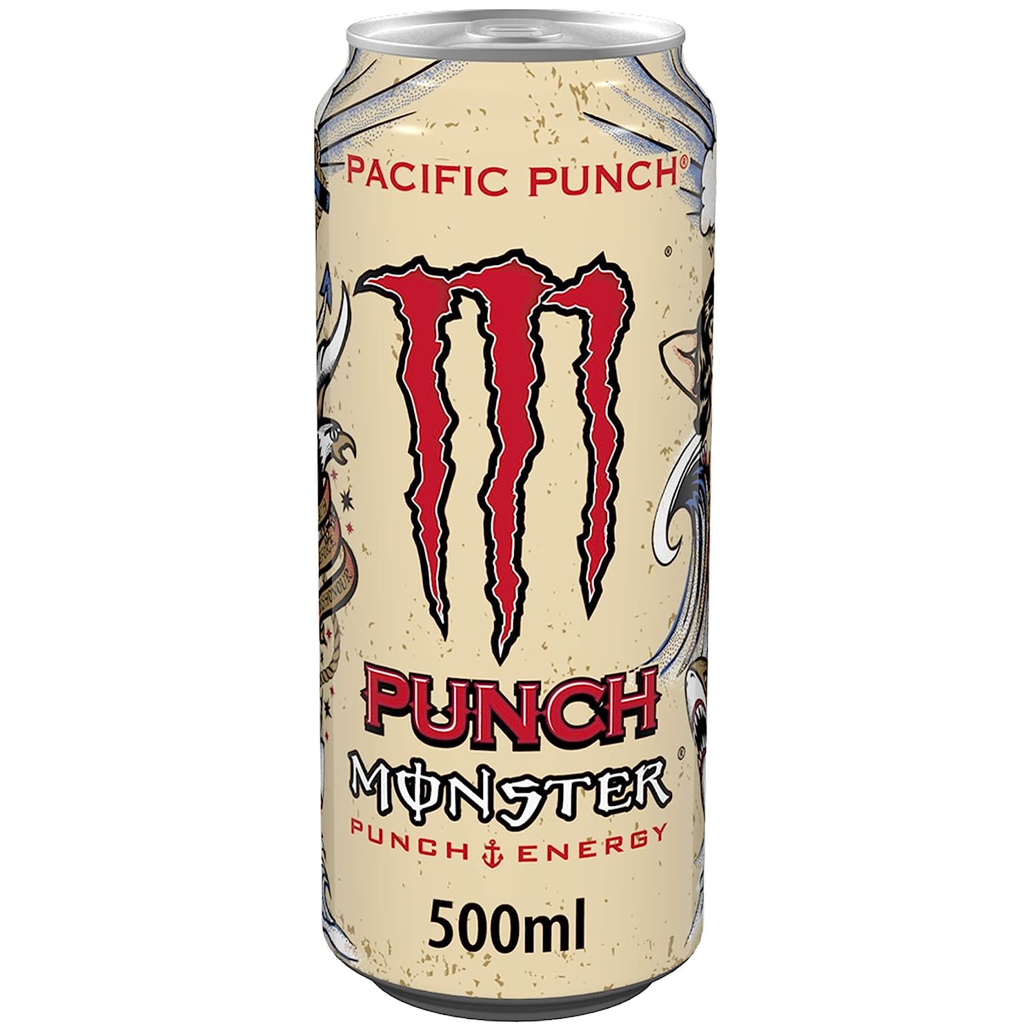 Italian Gourmet Pacific Punsch 48 x 500ml bevanda energizzante Getränk | Koffeinhaltig, gusto lampone guava ciliegia, fruchtiger Mix servito freddo, Gesamtnettogewicht 24 L + Kostenlos Polpa 400g