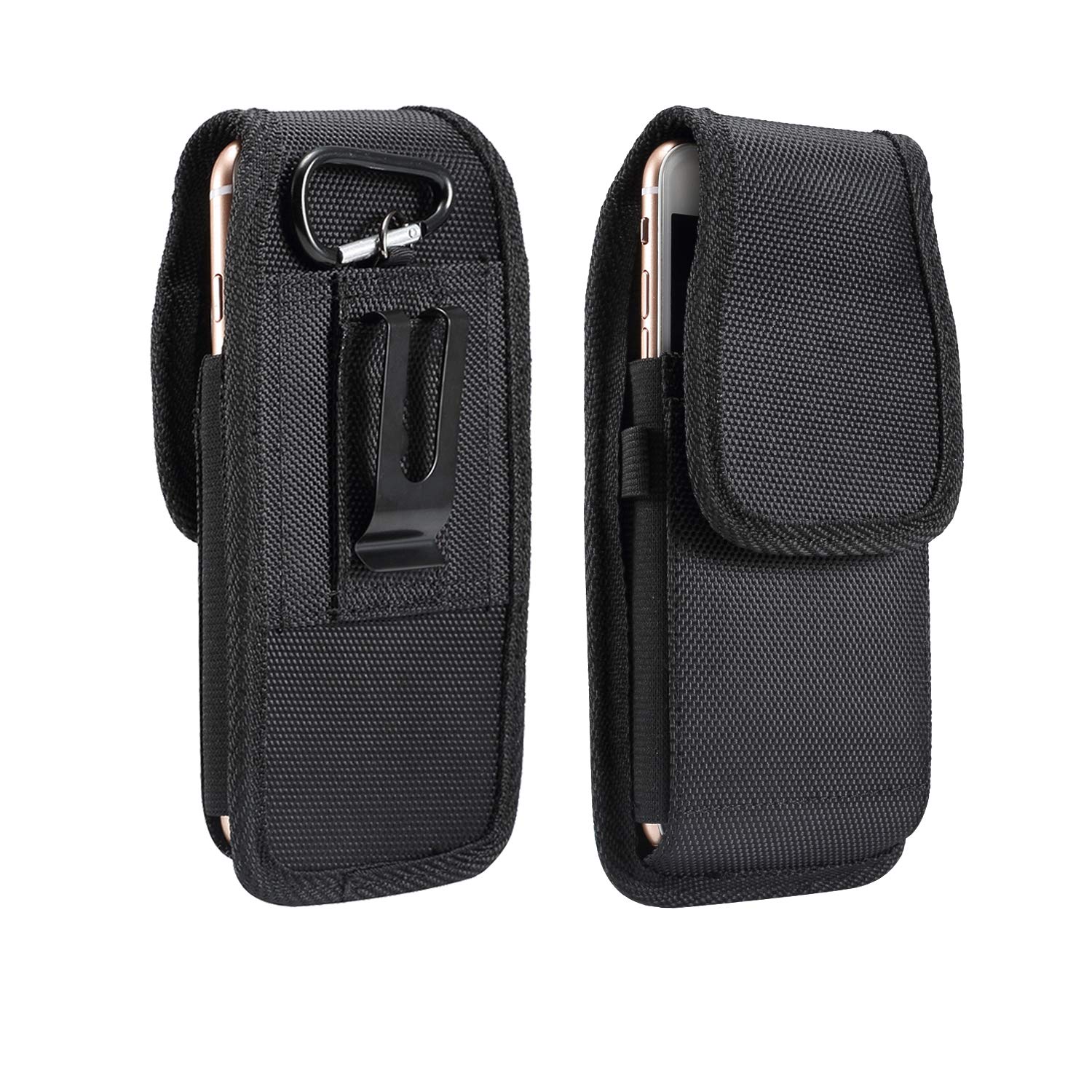 Universal Vertical Belt Case Pouch Bag Holster for Samsung S20+, s20 Ultra, S10 Lite, Note10 Lite, Note10+, Rugged Nylon Holster for Samsung Galaxy A90 A80 A70S A20S A81, for Sony Xperia XA Ultra