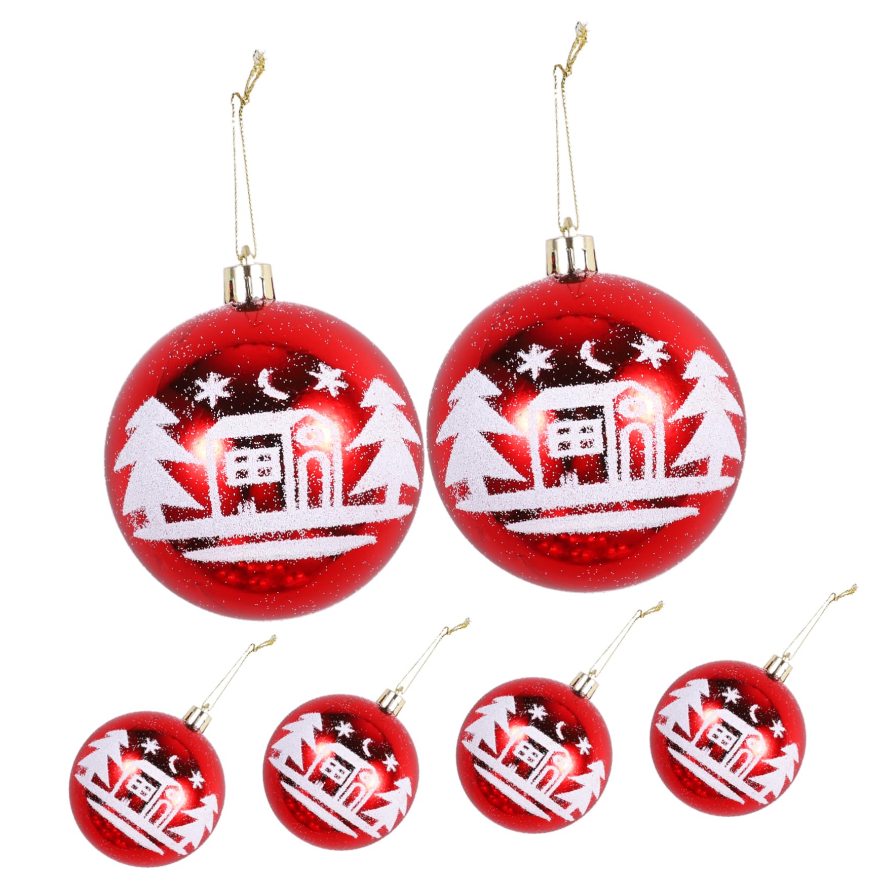 Zerodeko 4 Ensembles Ornements De Boule De Noël Arbre Lumineux De Noël Sapin De Noel Sapin De Noel en Feutrine pour Mur d'enfants Pendentif De Décoration d'arbre Plastique 6 Pièces * 4