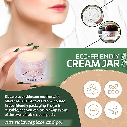 Miniatura 4 de MAKEHEAL  Crema de lecitina activa celular, hidratante para la piel con ricos nutrientes para una piel brillante. Fortalece la barrera cutánea,