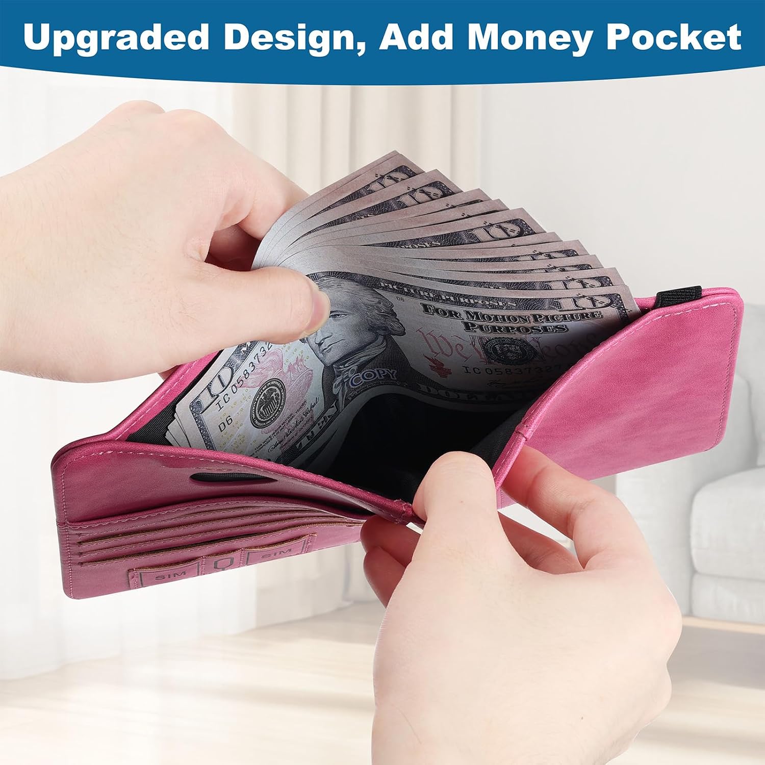 Airtag Passport Holder for Travel Essentials Wallet Rfid Blocking Cover Leather Case Vacation Travel Accessories for Women Men (601#Pink)