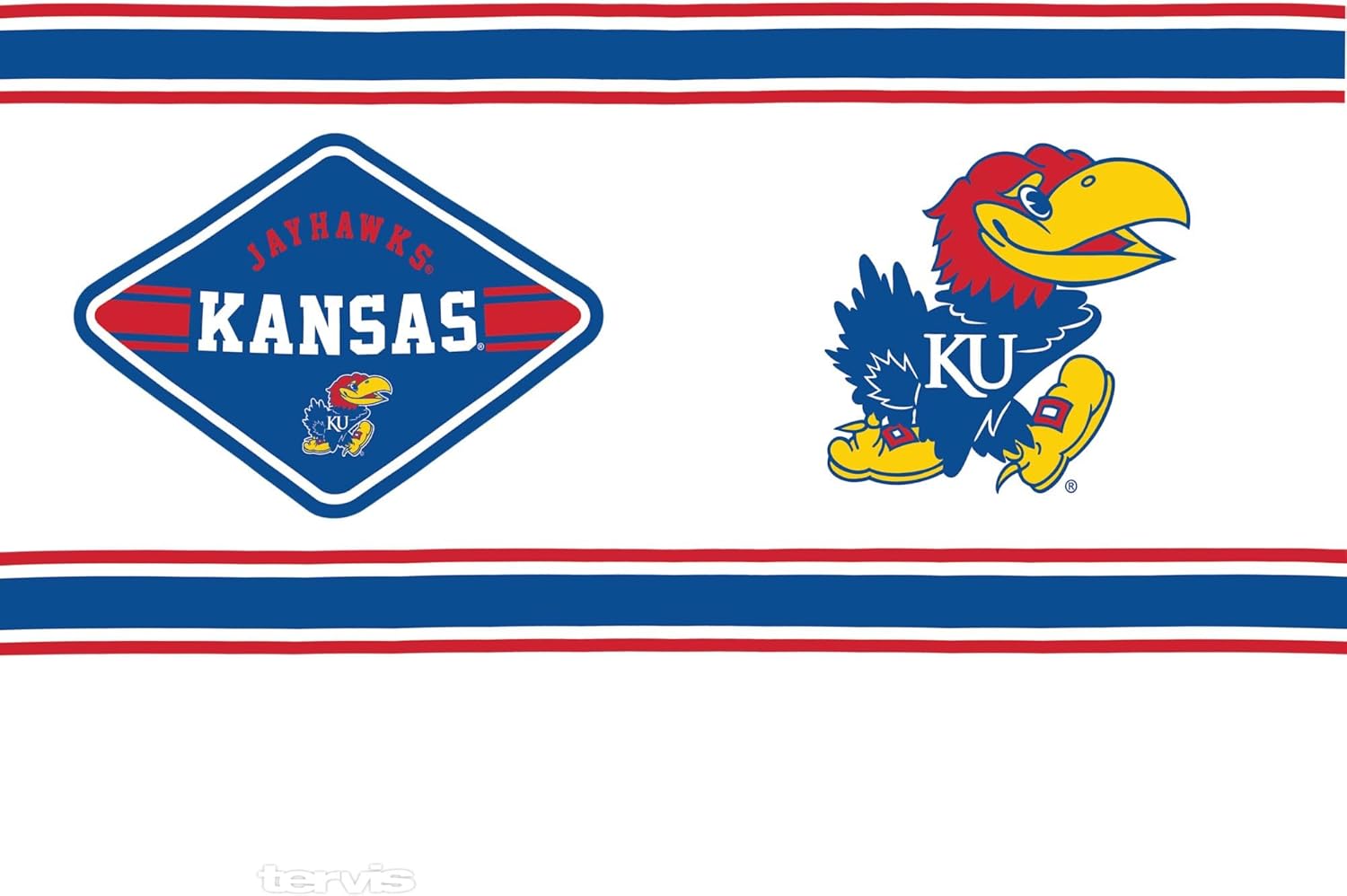 Tervis Kansas Jayhawks - First String Made in USA Double Walled Insulated Tumbler Travel Cup Keeps Drinks Cold & Hot, 24oz, Classic - Image 2