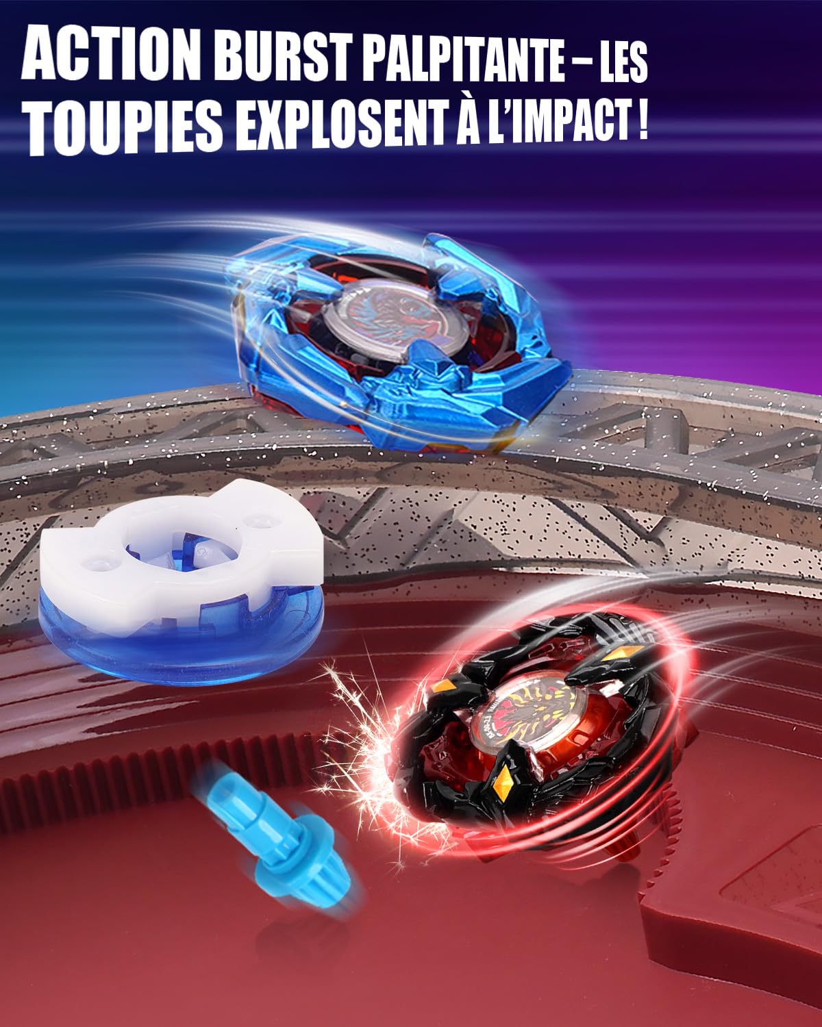 it de Démarrage X Stadium – avec 6 X Tops, 2 Lanceurs & Arène. Set de Combat Compétitif pour Enfants dès 6 Ans