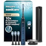 Szczoteczka elektryczna Philips Sonicare DiamondClean 9000, wersja specjalna, szczoteczka soniczna z aplikacją, czujnik nacisku, podstawka do ładowania, kolor Aquamarine, model HX9911/89
