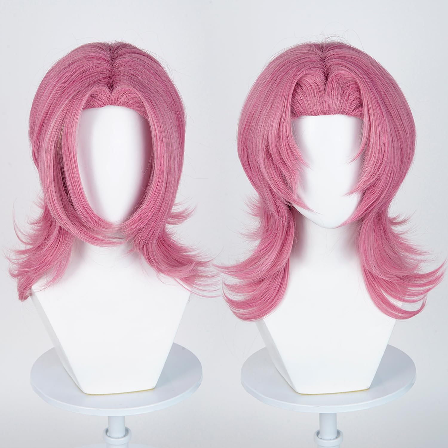 SL Wavy Blonde Ponytail Wig for Jean Cosplay,Golden Princess Hair Wigs with Pigtails Bangs + Wig Cap for Halloween Peach Costume: Pink
