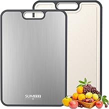 Titanium Cutting Board for Kitchen, Cutting Board Double Sided Food Grade, Pure Titanium/PP, Easy to Clean Large Size 16&rdquo;&times;11&rdquo;
