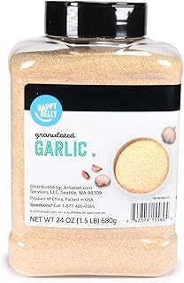 Amazon Brand - Happy Belly Granulated Garlic, 24 Ounces