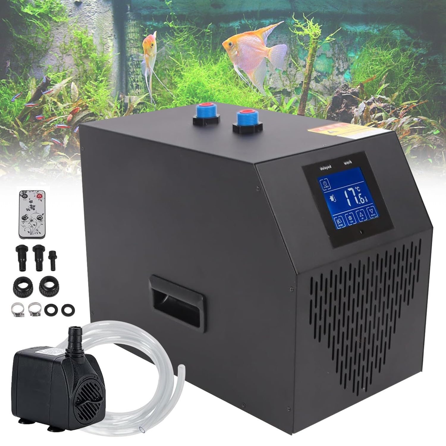 Refroidisseur D'aquarium, Refroidisseur d'eau 42Gal 1/10HP pour Aquarium, Compresseur De Réfrigération avec écran Tactile, pour Récif De Corail Hydroponique