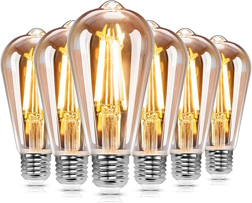 Great Jacob Ampoules LED ST64,Edison Vintage E27 10W=W,1680 Lumens,Lumière Chaud
