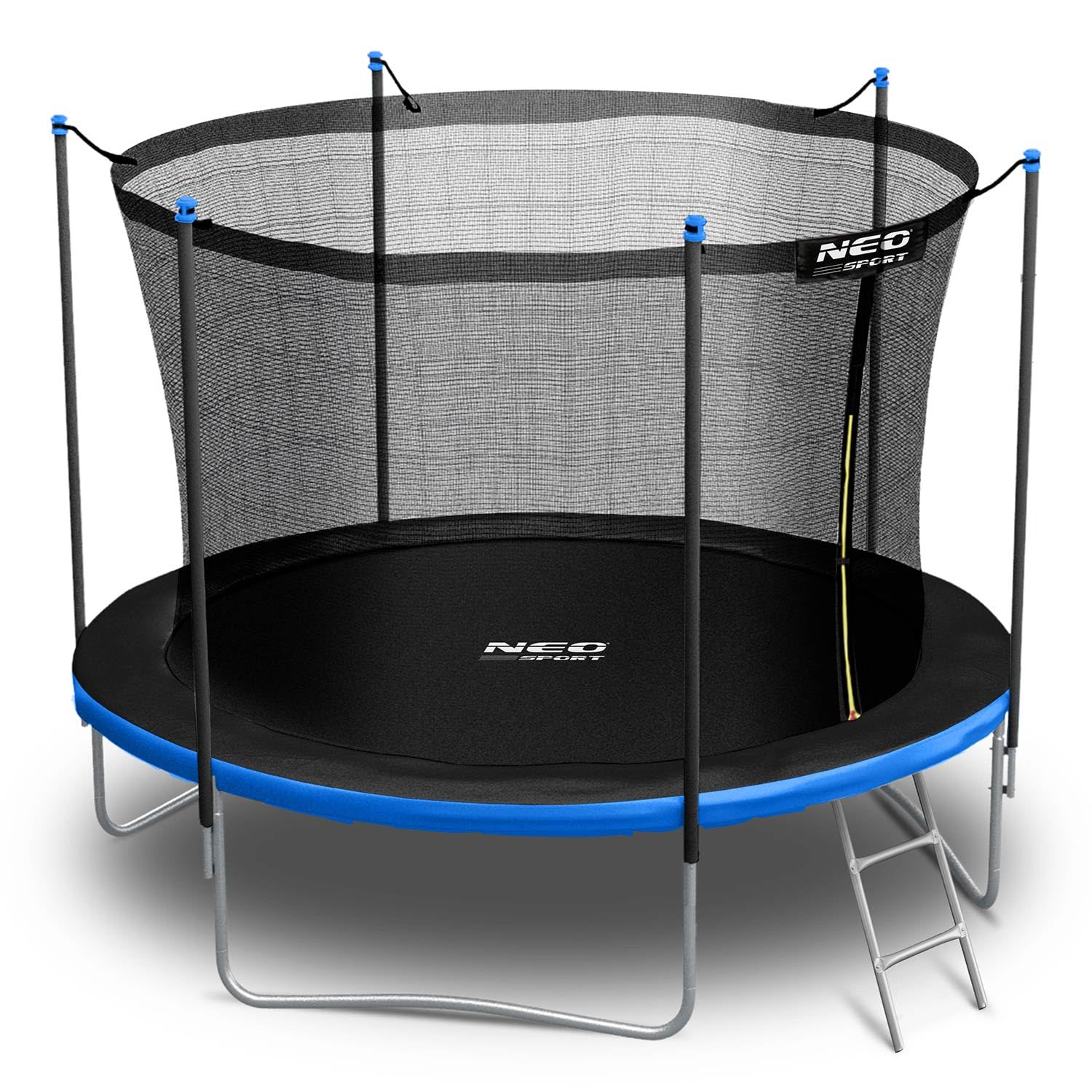 Neo-Sport Trampolin Outdoor Kinder Gartentrampolin Sicherheitsnetz Innen Leiter Gepolsterte Stangen Wetterfest Rostfrei Belastbar