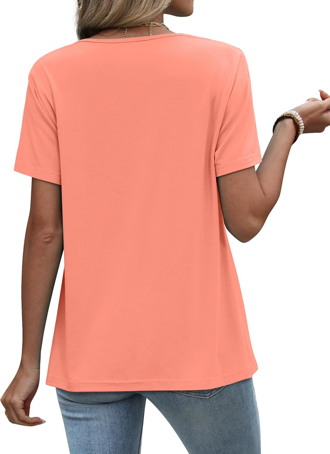 WIHOLL Womens Tops Short Sleeve Lace Shirts Summer Spring Tops Boho Trendy Beach Vacation Clothes Loose Fit - Image 5