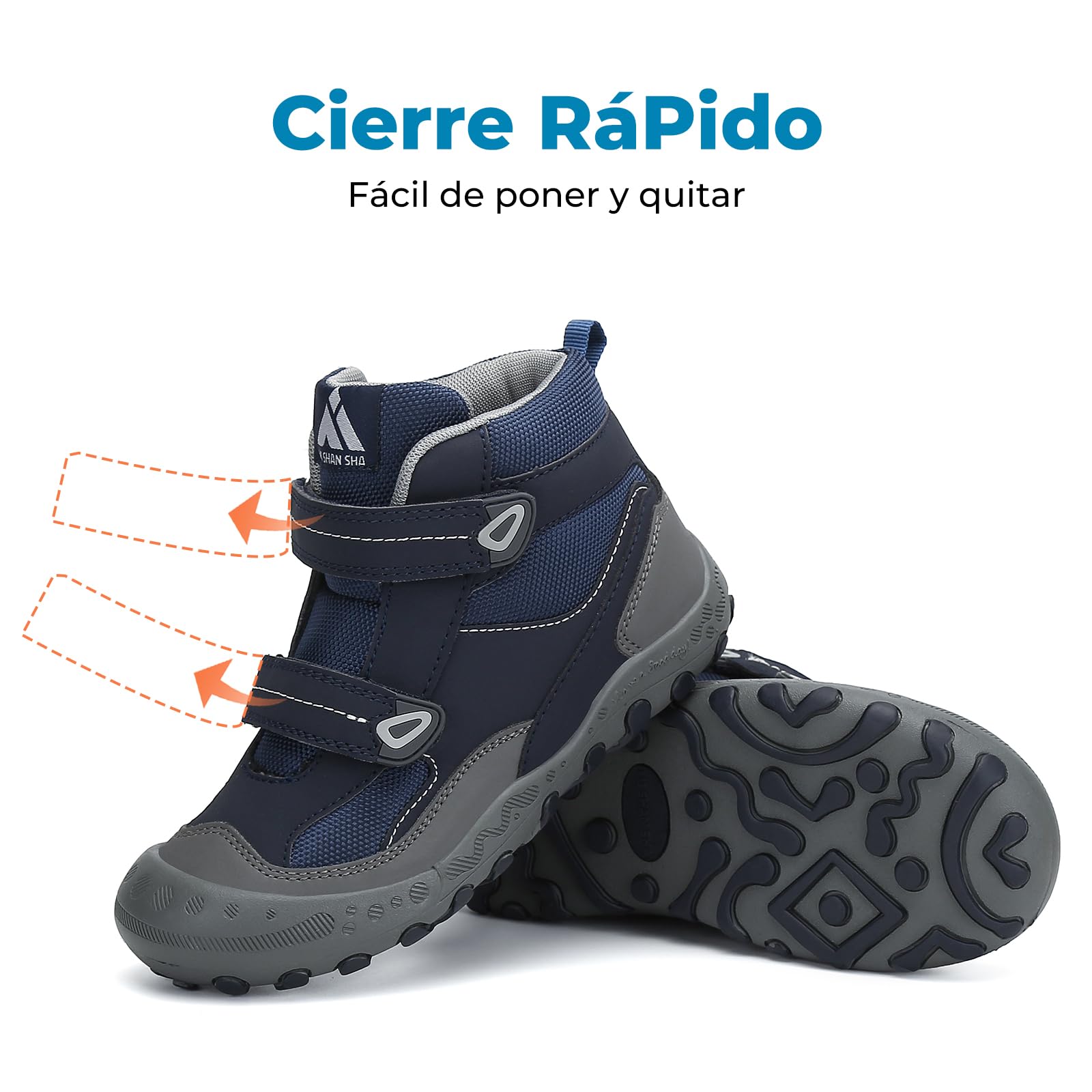 Mishansha Unisex Niños Zapatos de Senderismo para Antideslizante y Ligero Botas para niña Botas de Montaña — view 5
