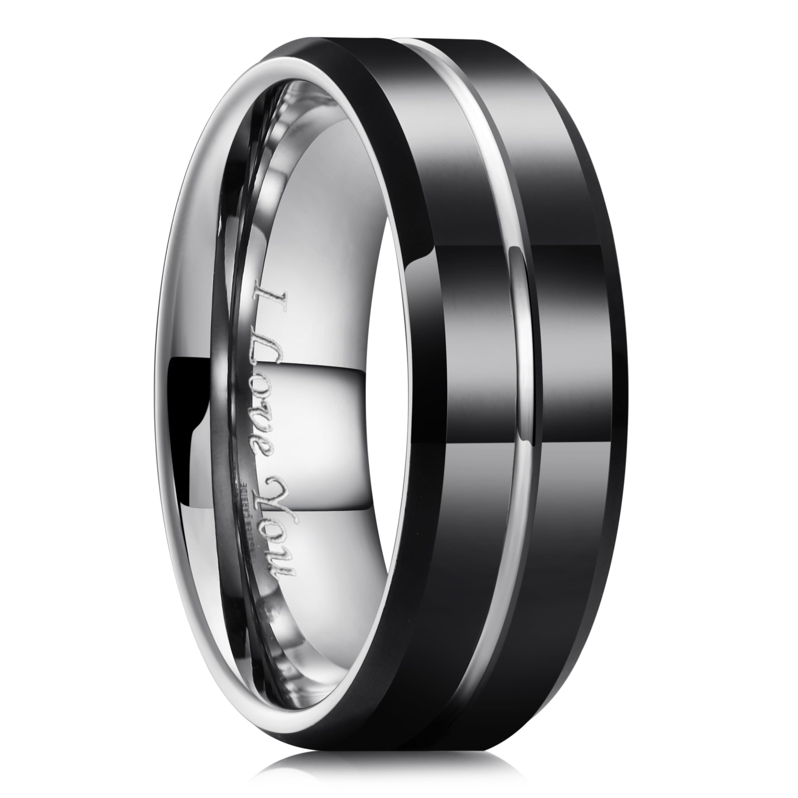 King Will Tungsten Carbide Wedding Band for Men Size 4-16