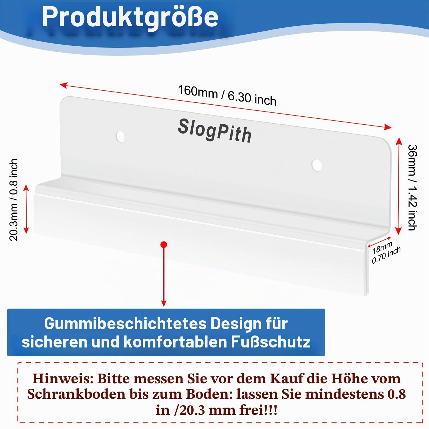Schrankfußgriff für Müllschublade, freihändiger Müllöffner, langlebiges Edelstahl-Material, Schrankfuß-Design für Schranktüren in Küchen, Waschküche und Müllraum (weiß)