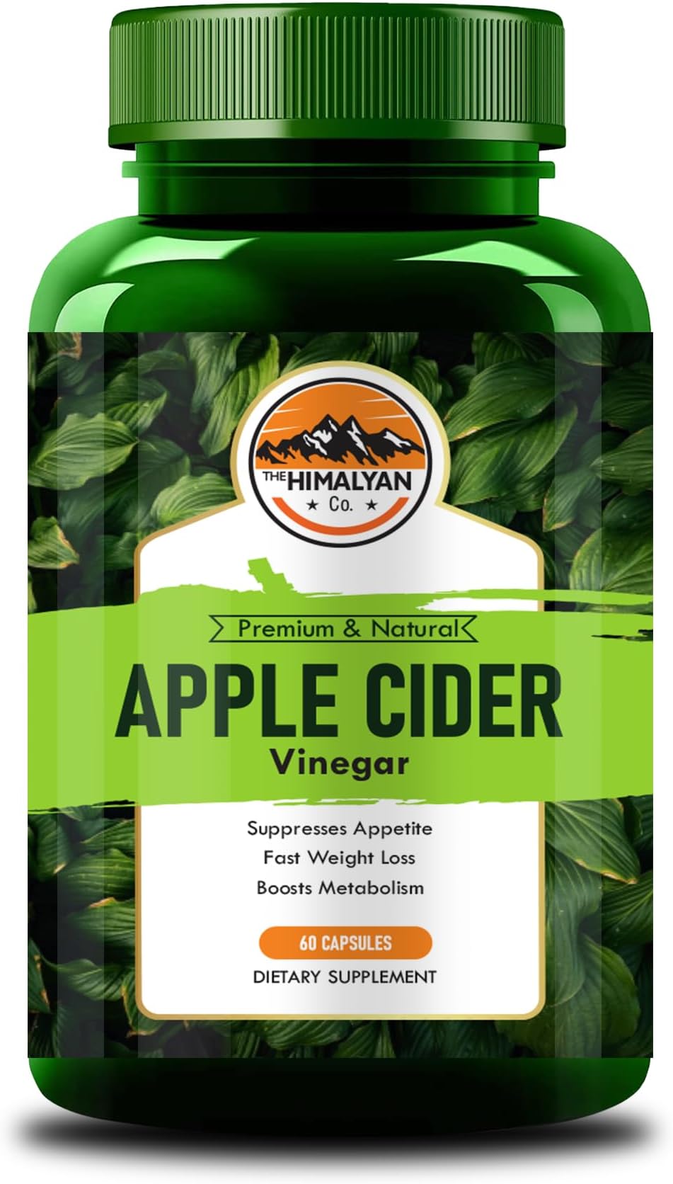 THE HIMALYAN CO Apple Cider Vinegar Capsules - 60 Count - Extra Strength Appetite Suppressant Pills for Weight Loss - Cleanse & Detox Diet Supplement for Men and Women