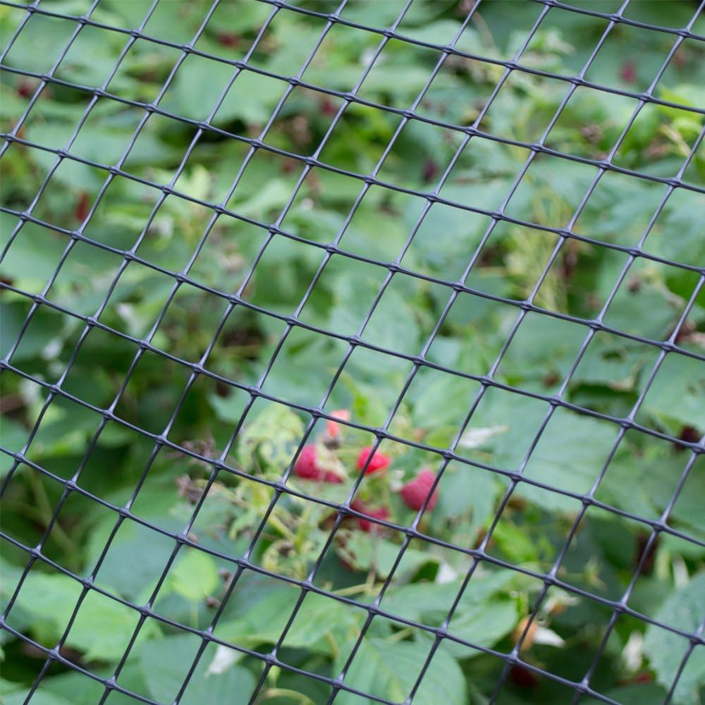 YARDGARD 889522A 1.25 Inch by 1 Inch Mesh, 2 Foot by 25 Foot Black Plastic Multi-Purpose Netting Fence
