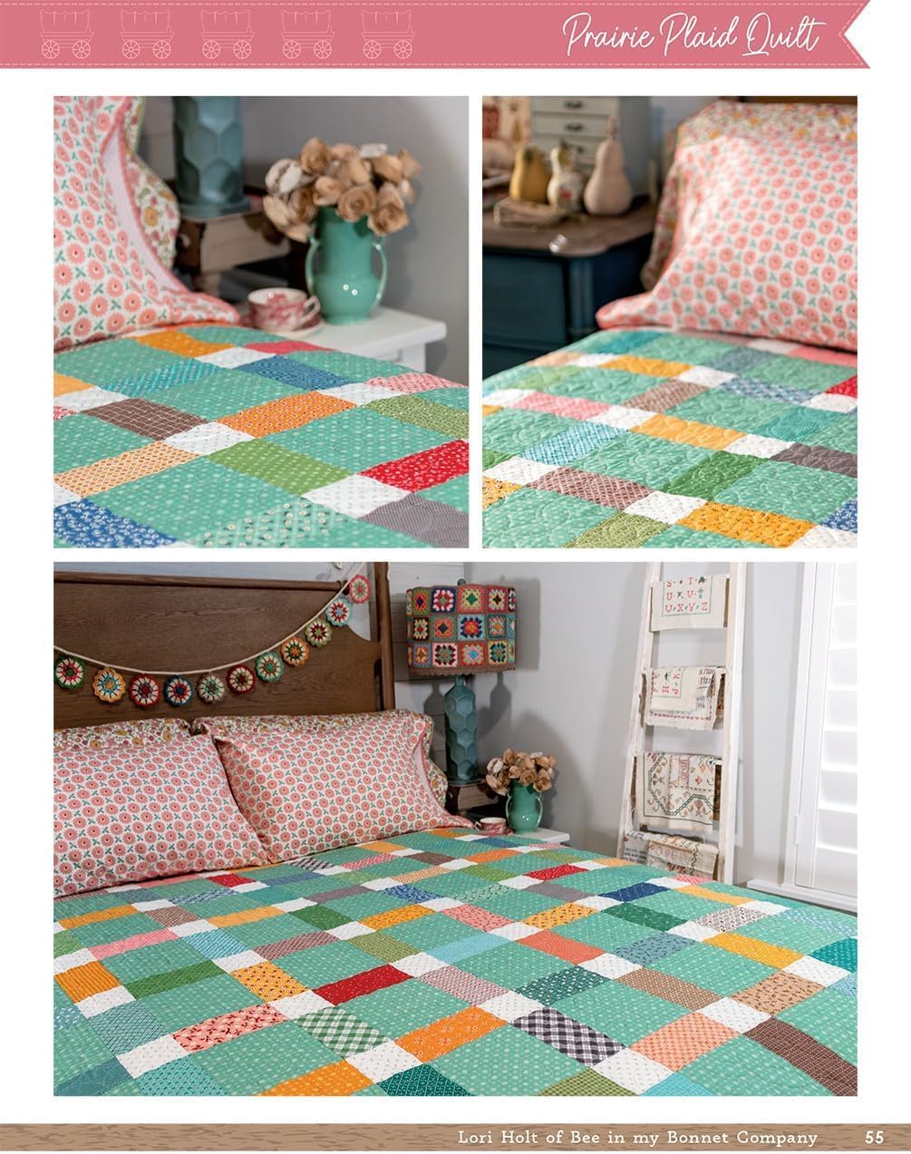 Riley Blake Assortment of Creative, Must-Have Quilt Patterns by Lori Holt of Bee in My Bonnet and It’s So Emma. (It's Sew Emma Prairie Home Book)