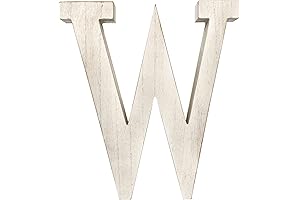 HomeRoots 16" Decorative White Wooden Initial Letter W Sculpture