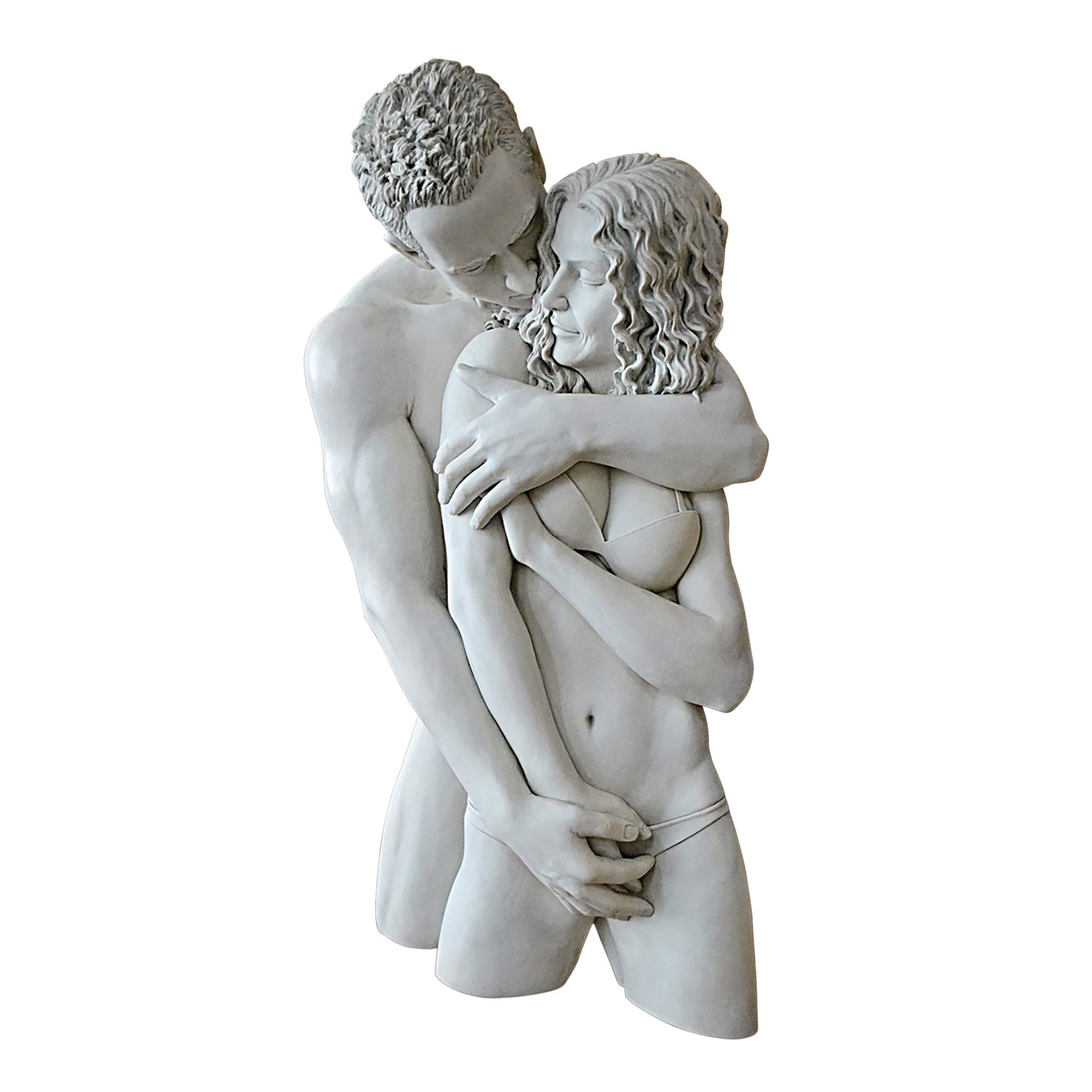 Design Toscano DB383101 Sculpture Murale Design L’étreinte submergeant Blanc Cassé 15 x 37 x 65 cm