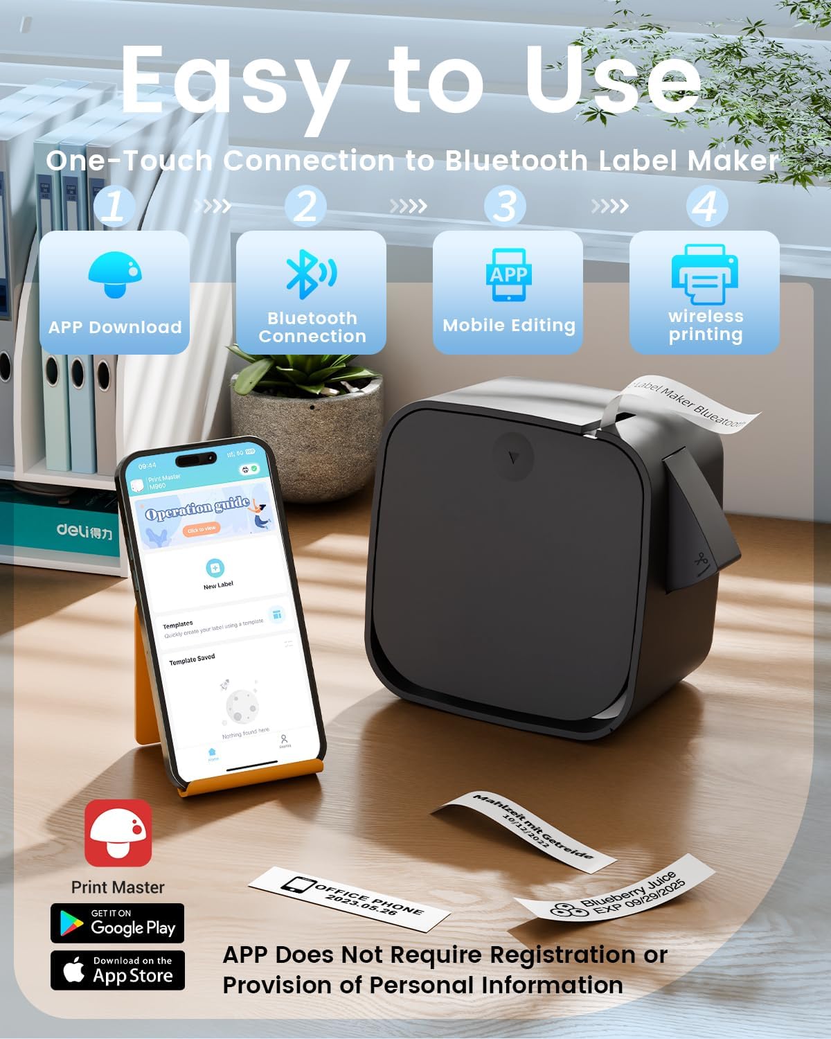 Phomemo M960: Etiqueteuse Bluetooth Portable pour Maison, Bureau et École - Image secondaire