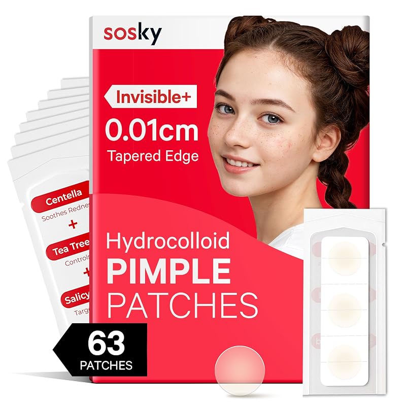 Sosky Adesivos hidrocoloides para o rosto, 63 unidades de 10 mm