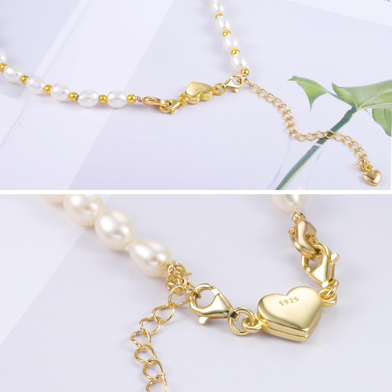 14K Gold Heart Magnetic Necklace Clasps and Closures 925 Sterling Silver Double Lobster Clasp Magnetic Jewelry Clasps for Necklaces - Image 6