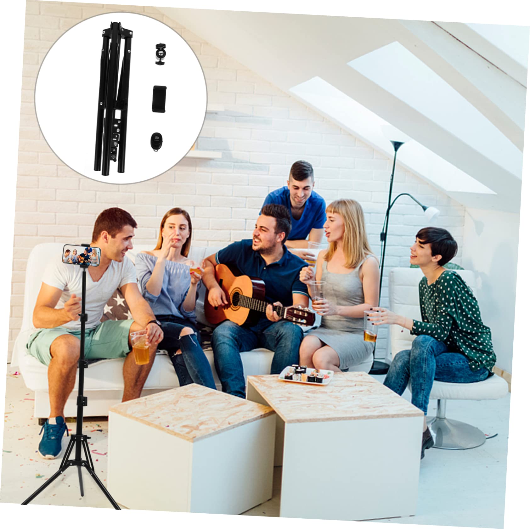 1set Treppiede Per Smartphone Per Live Streaming e Videochiamate Compatibile Telefonini Design Portatile e Facile Usare