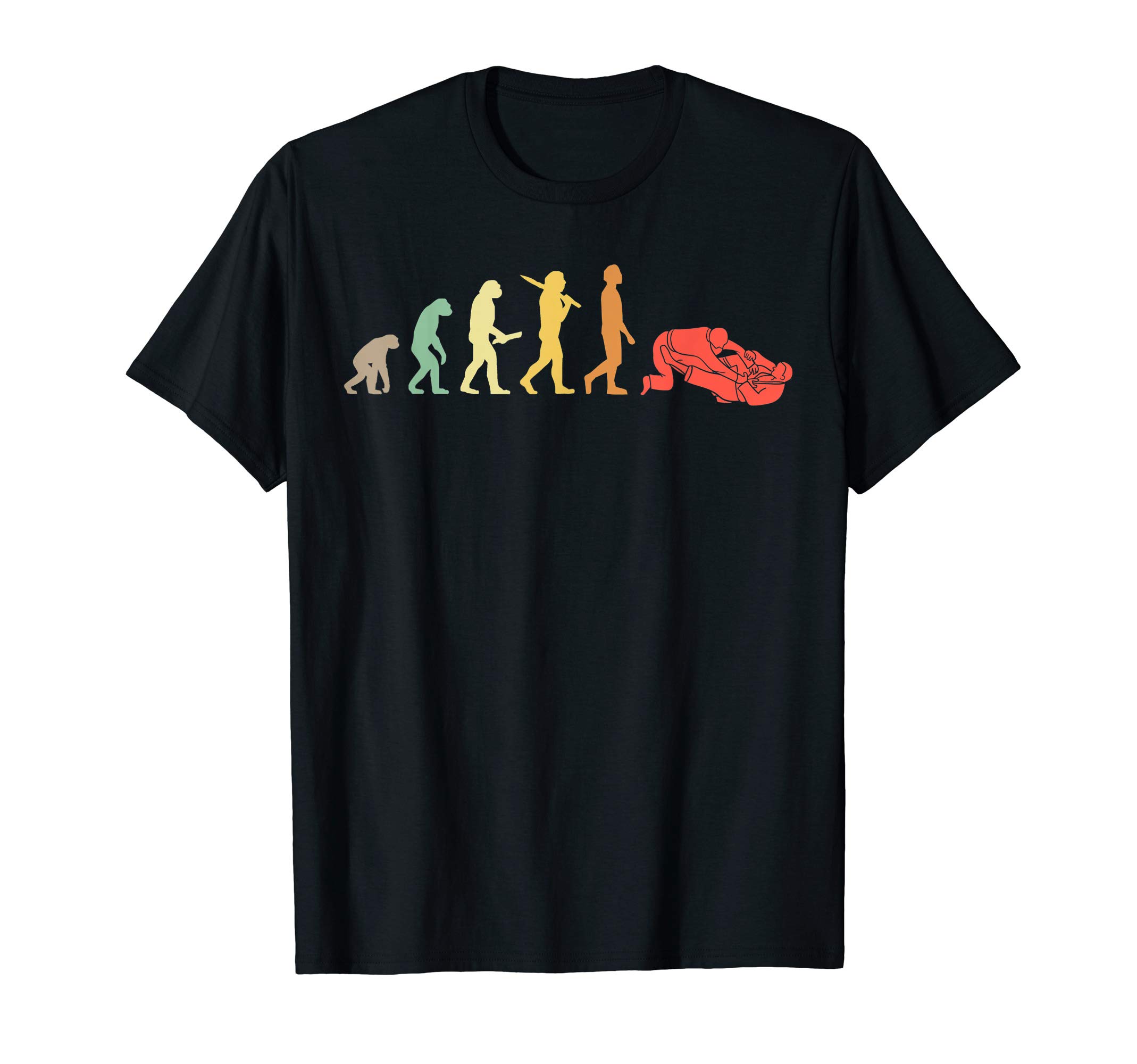 Retro Jiu-Jitsu Evolution Gift For Jiu-Jitsu Practitioners T-Shirt