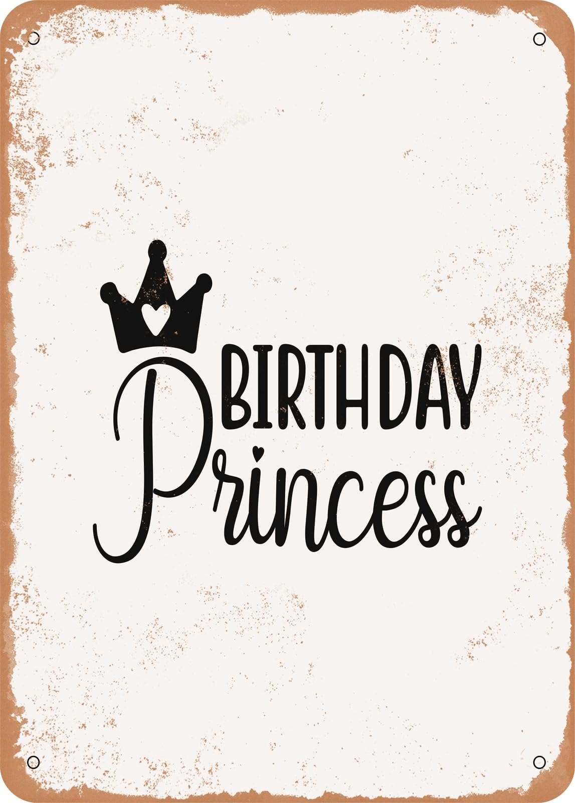 Metal Sign - Birthday Princess - Vintage Look home decor