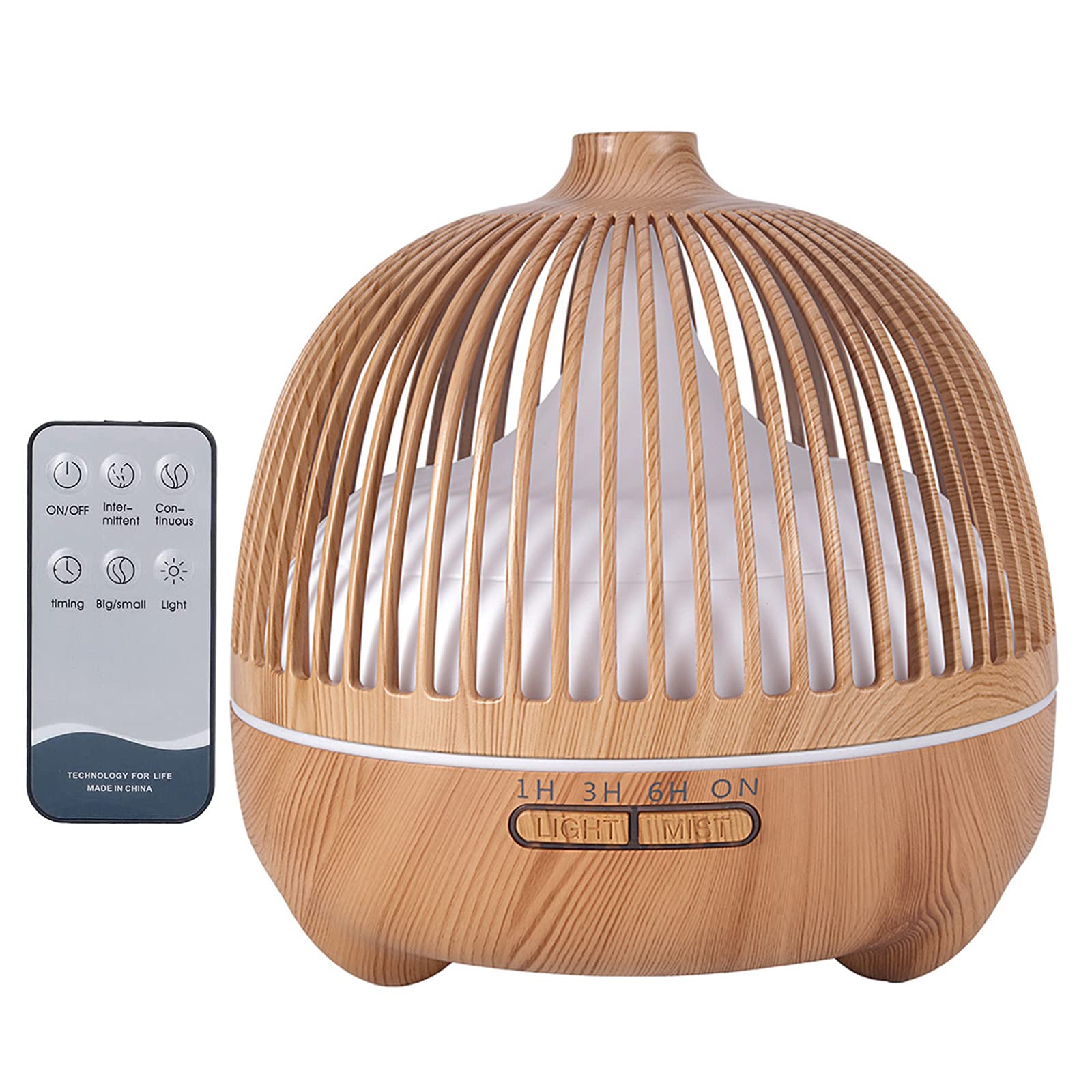 BURDEAN 550ml Aromatherapy Diffuser, Essential Oil Diffuser with 7 Color Lights and 3 Timer, Cool Mist Humidifier with Auto Shut-off Function, Ultrasonic Oil Diffuser for Home Office