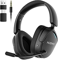 Vista 9 de NUBWO Wireless Gaming Headset for PC, PS5, PS4, Connect to Game & Phone Simultaneously (2.4GHz + Bluetooth), 3 EQ Modes, 50H Battery, PS5 Headset