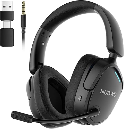 Miniatura 9 de NUBWO Wireless Gaming Headset for PC, PS5, PS4, Connect to Game & Phone Simultaneously (2.4GHz + Bluetooth), 3 EQ Modes, 50H Battery, PS5 Headset