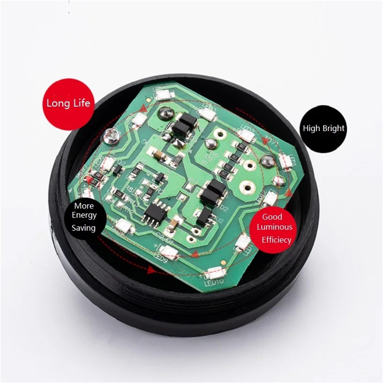 1 szt. Światła ostrzegawcze LED Alarm bezpieczeństwa zawsze włączone światło lampa ostrzegawcza LED-3072-T 12 V 24 V 220 V bez brzęczyka (zielona 12 V)
