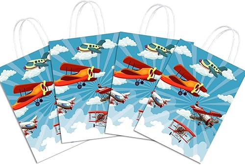 Miniatura 4 de YNOUU Bolsas de golosinas para aviones  Bolsas de golosinas para fiestas de avión, bolsas de regalo de aviones, suministros de fiesta de baby shower