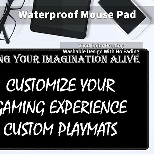 Miniatura 7 de Alfombrillas de juego de cartas personalizadas, tapete de juego MTG personalizado y alfombrilla de mouse de 24 x 14 pulgadas, tapete de juego con