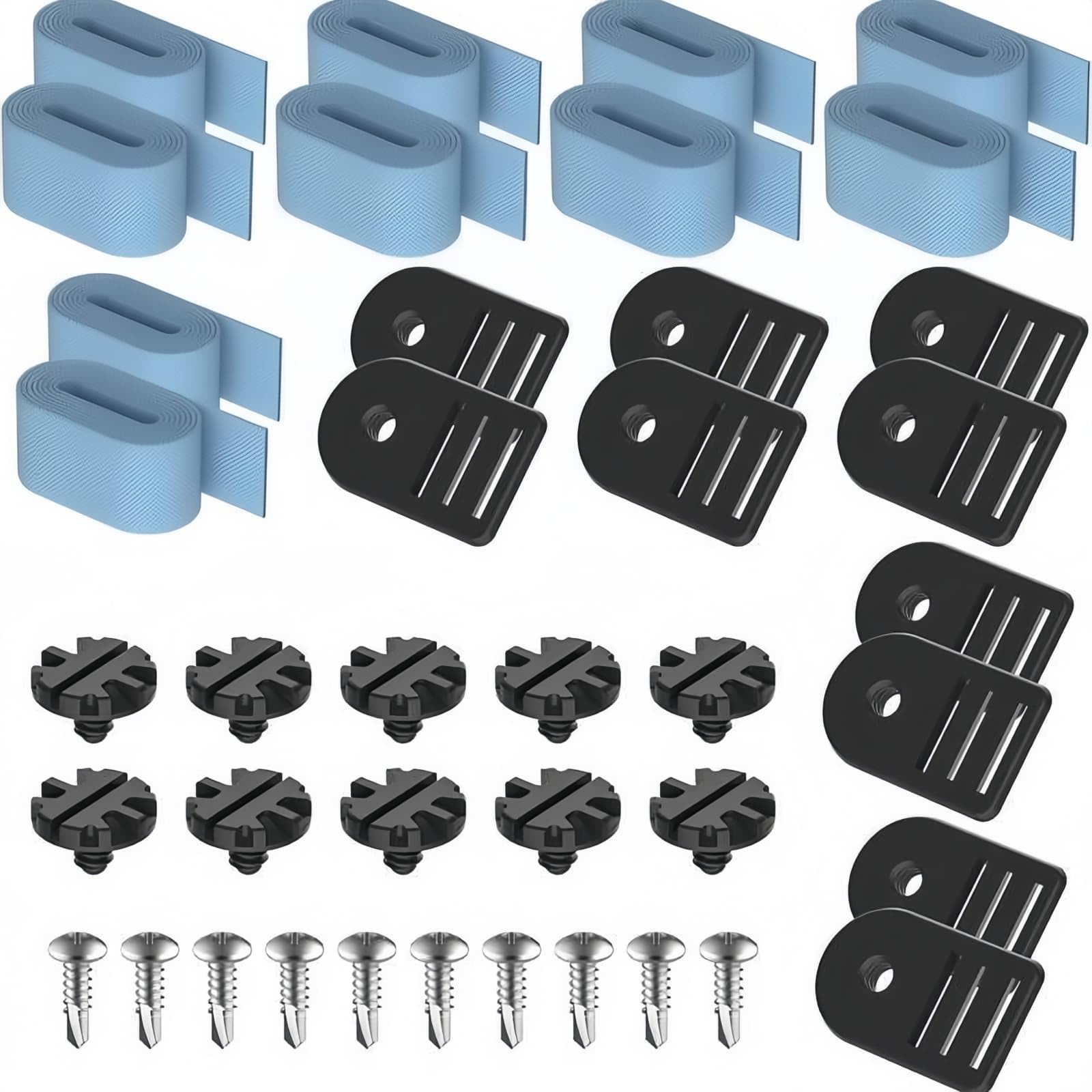 Pool Solar Cover Reel Attachment Kit, 10 Straps And Fasteners