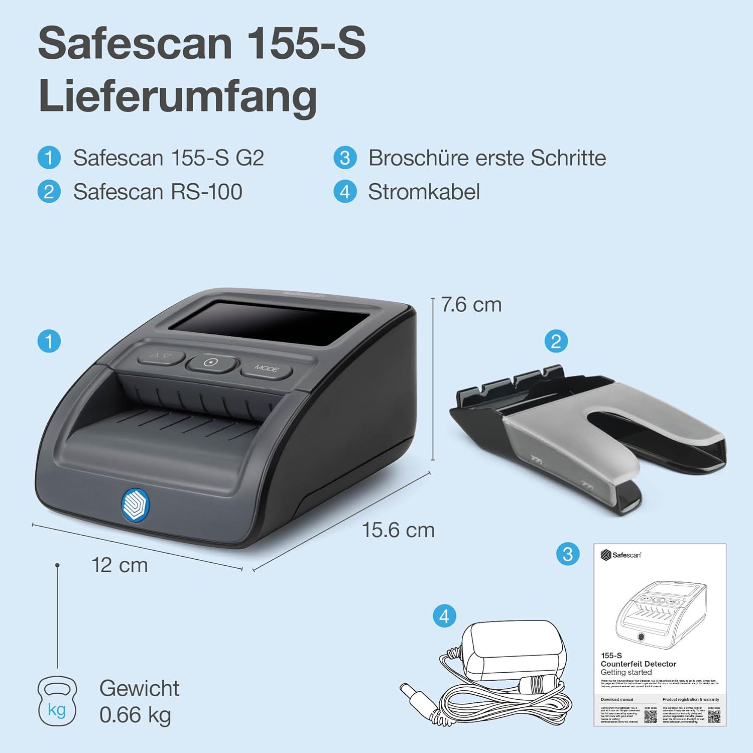 SafeScan Removable banknote Stacker RS-100 Compatible with 155-S