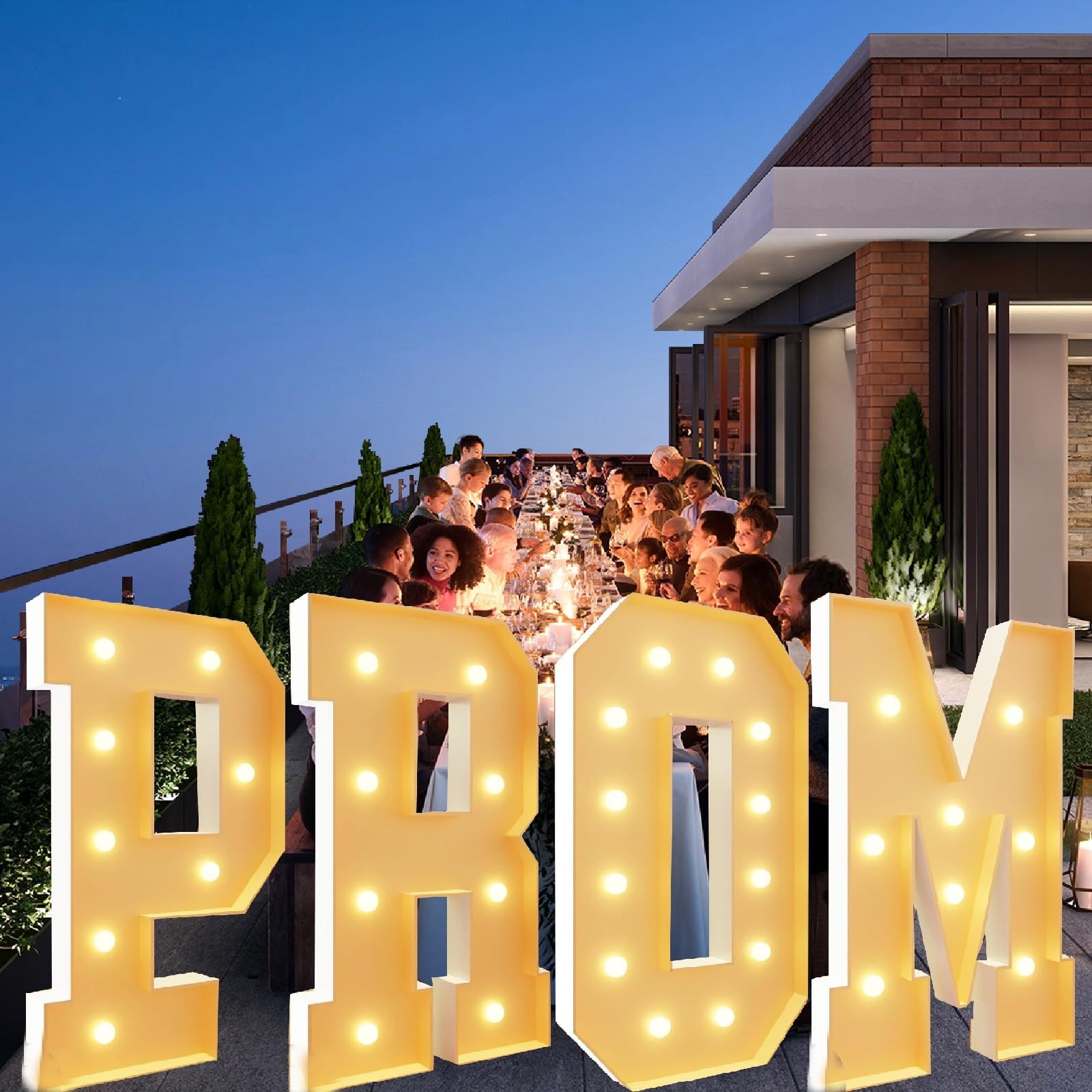Letras De Marquesina De 3 Pies De Alto, Letras Iluminadas For Baile De Graduación, Letras De Mosaico con Luces, Letras Brillantes, Luz De Noche For Decoraciones De Graduación(4ft)