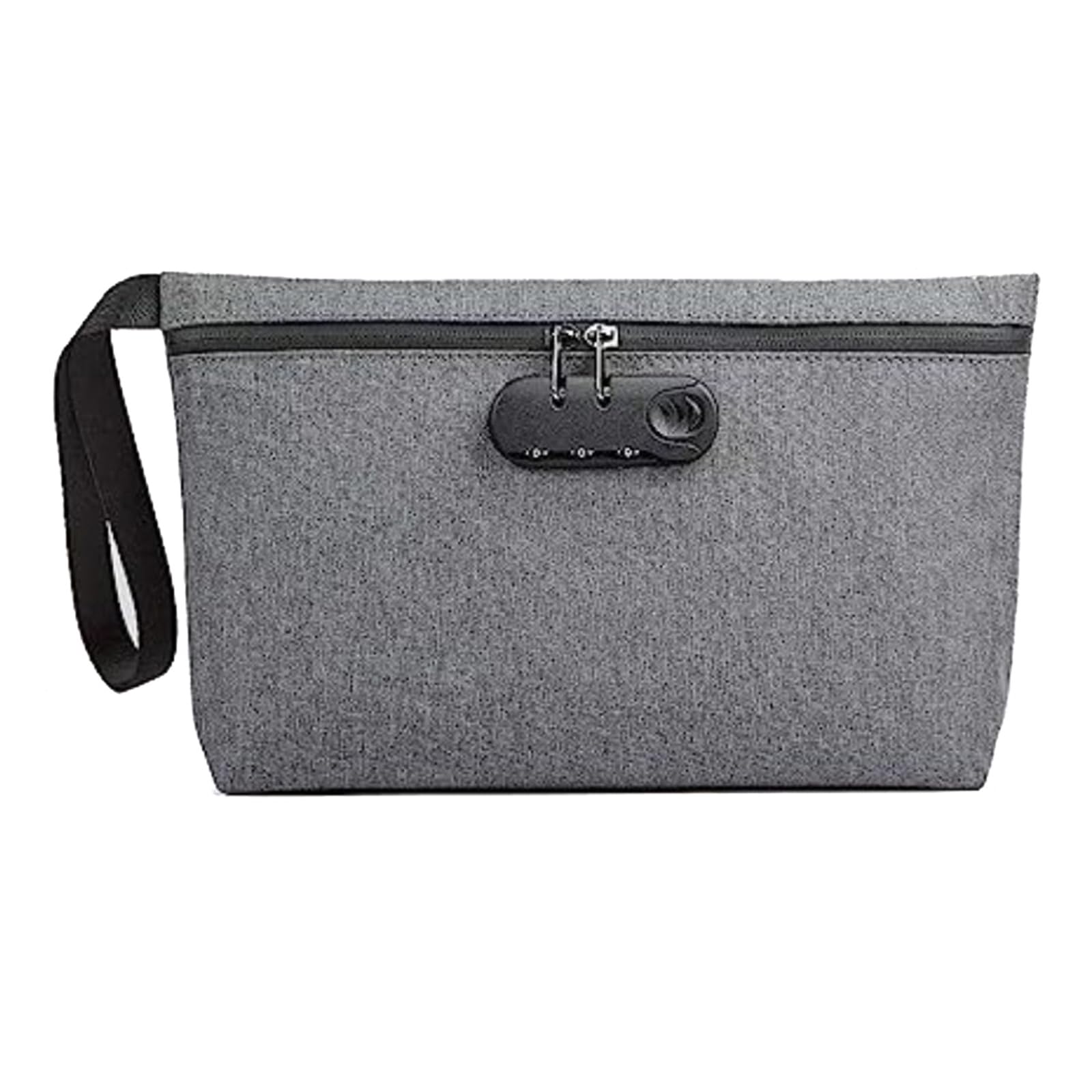 Henygen Grey Secure Securable Smell Proof Bag Impermeable Travel Planner With Modifiable Code For Possessions Security Waterproof Against Smell Bag
