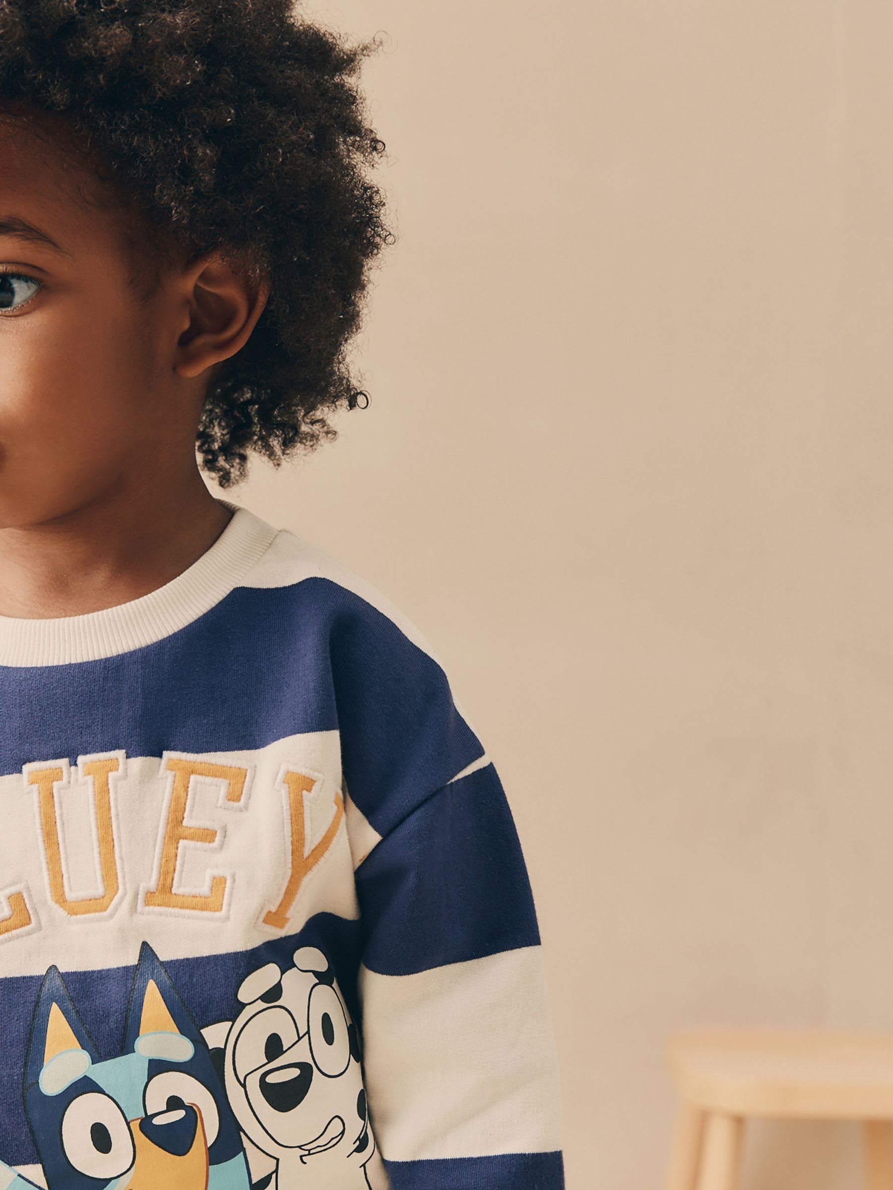 NEXT Jungen Bluey Sweatshirt mit Rundhalsausschnitt Baumwolle 80-128