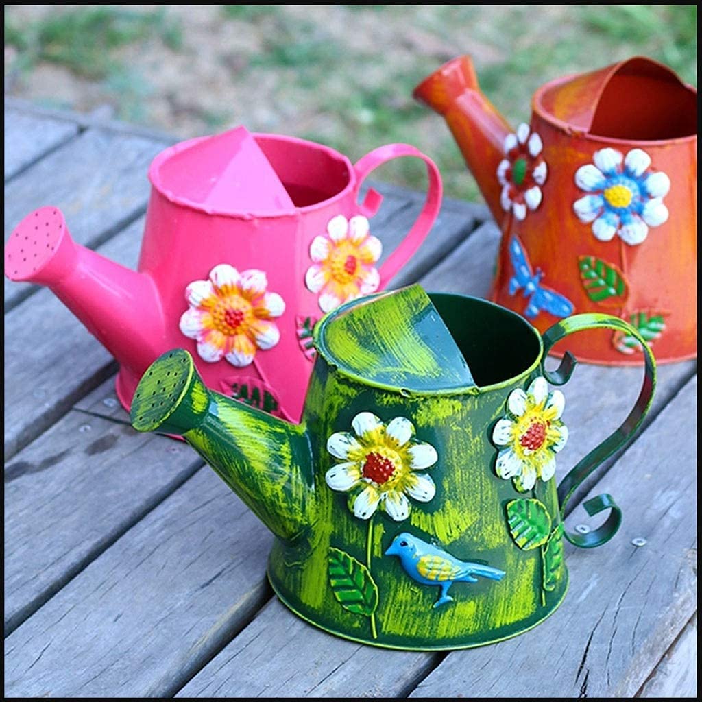Arrosoir Arrosoir for Plantes D'intérieur Couleur D'arrosage Domestique Étain Impression Arrosage Fleur Pulvérisation Bonsaï Outil Jardinage(Oranje)