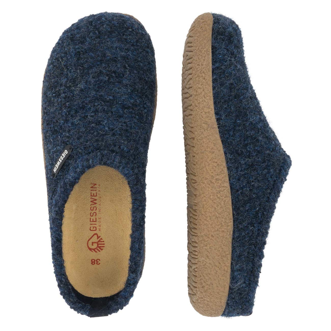 Giesswein Veitsch Hausschuhe Unisex Erwachsene – Schurwolle Pantoffeln mit anatomischem Wechselfußbett, rutschfeste Naturkautschuk Laufsohle, Indoor & Outdoor Slipper für Zuhause, Balkon & Terrasse