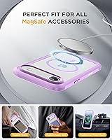 Vista 555 de Miracase Funda magnética para iPhone 14 de 6.1 pulgadas, protector de pantalla de vidrio templado integrado + protector de lente, compatible