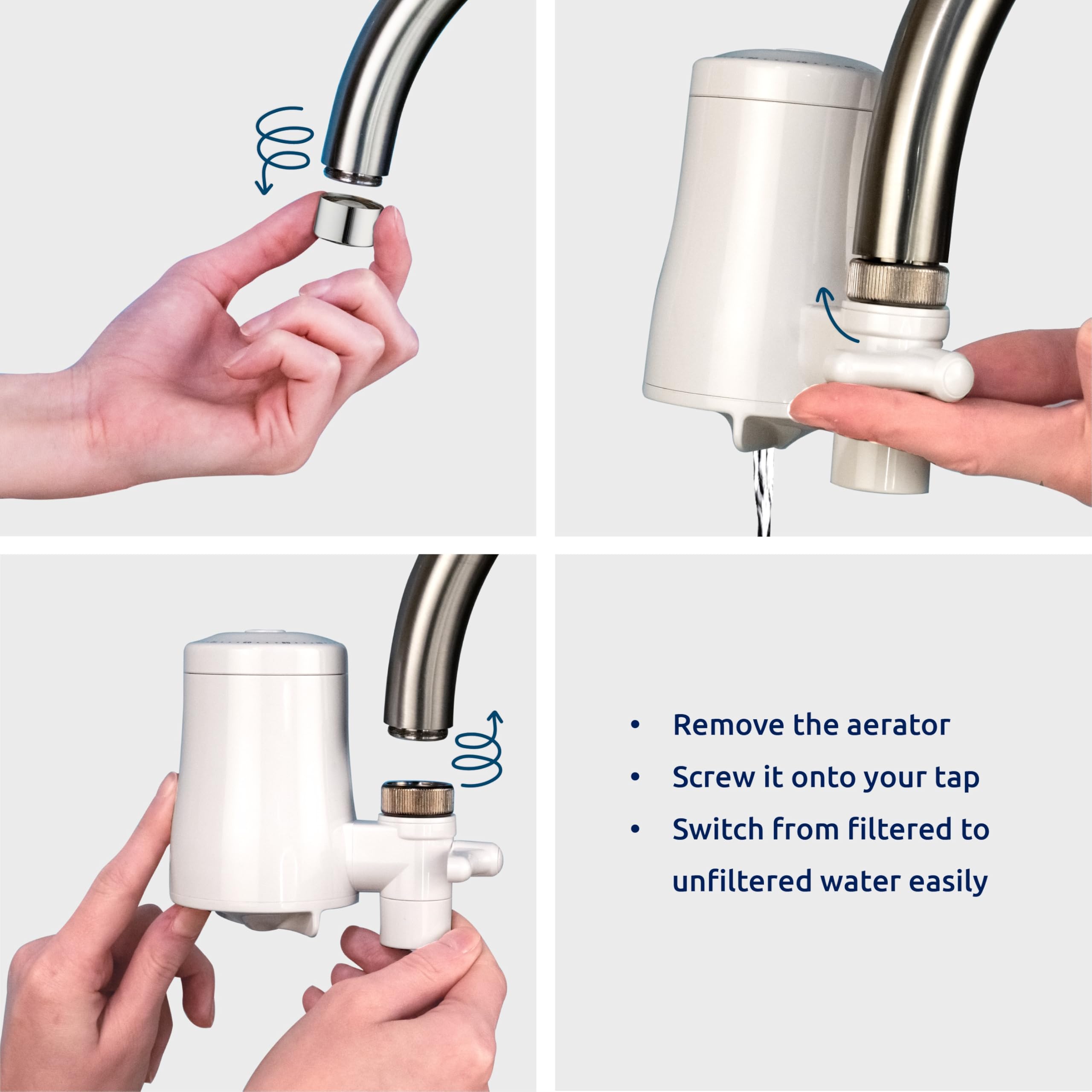 Tappwater EcoPro - Leitungswasserfilter, 5-stufiges Wasserfiltersystem mit Nanotechnologie, filtert über 100 Schadstoffe, darunter Chlor, Kalk und schlechten Geschmack.