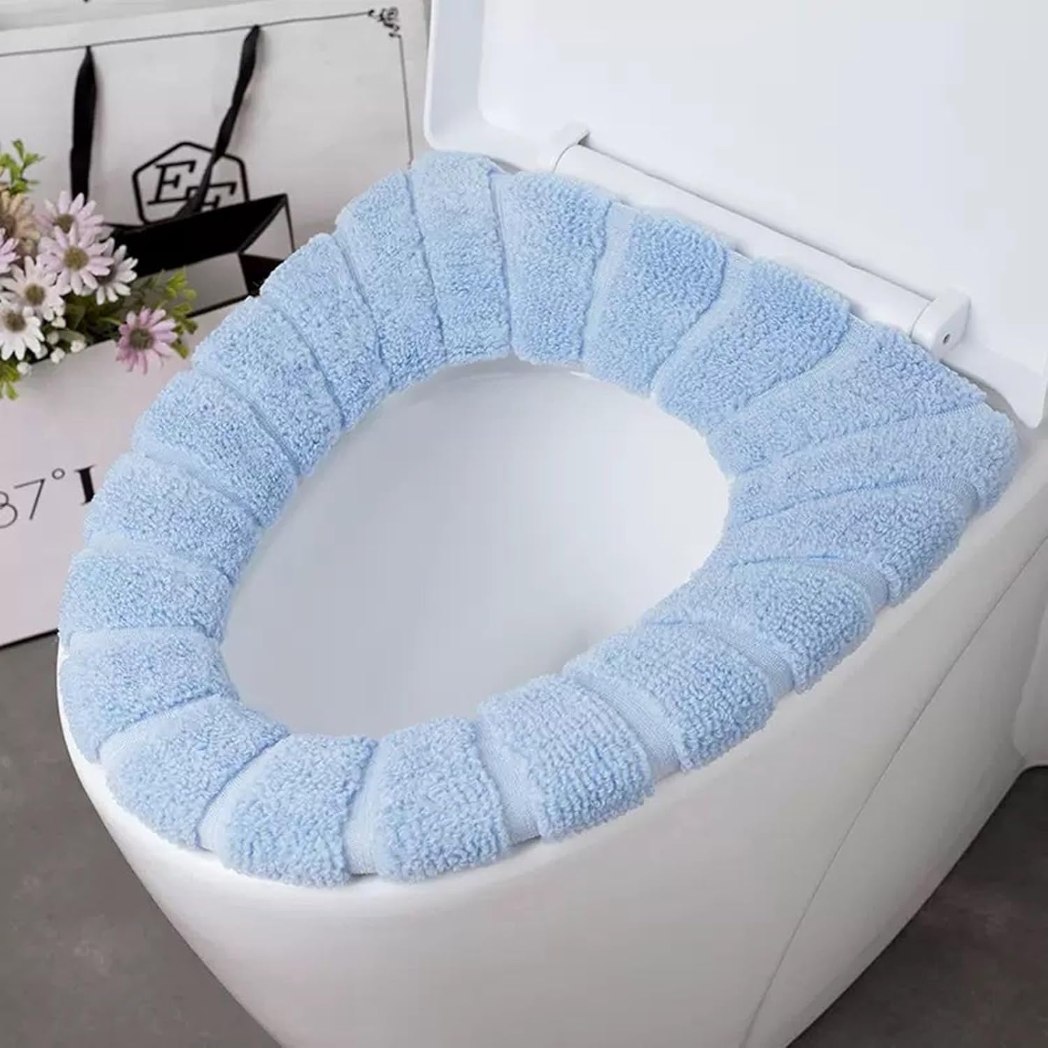 10PCS Soft Toilet Seat Covers for Cold Day AntiSlip Breathable Easy to Use Pad for Elderly Home Use Cover