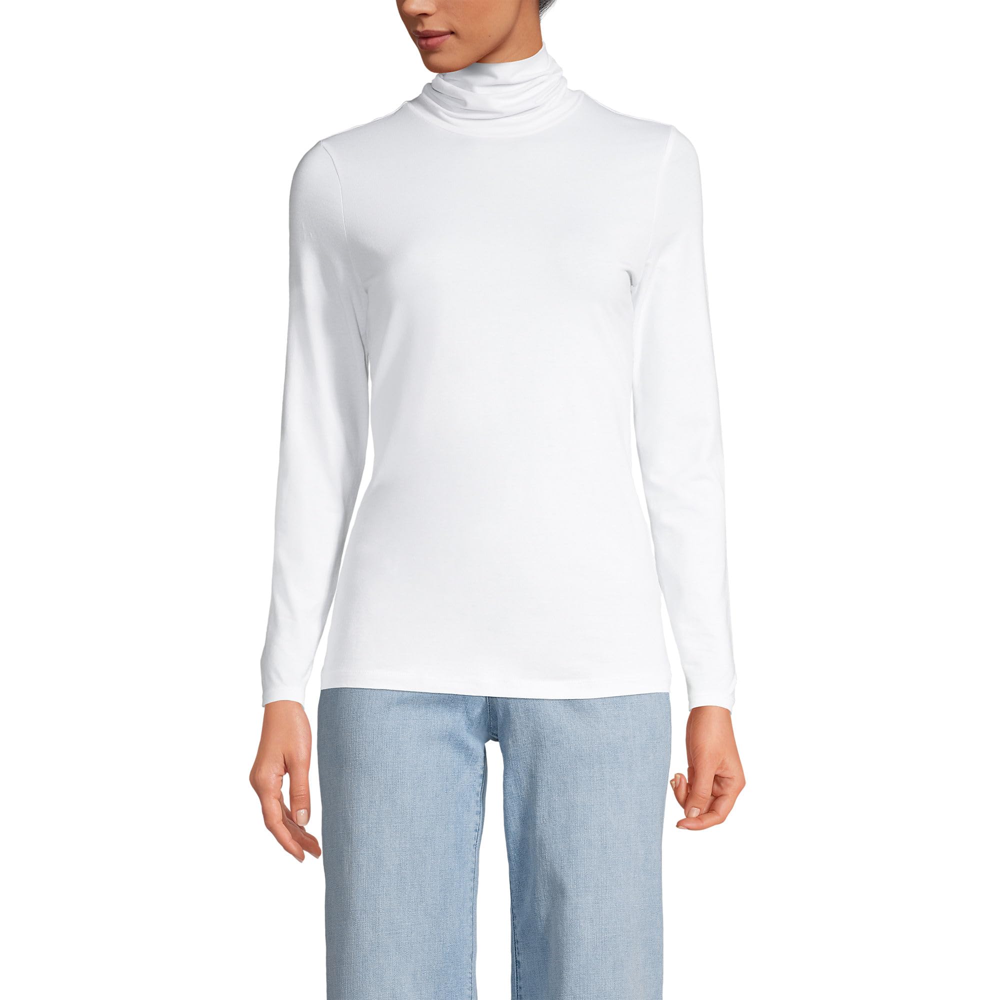 Lands' End Women's Jersey Knit Turtleneck