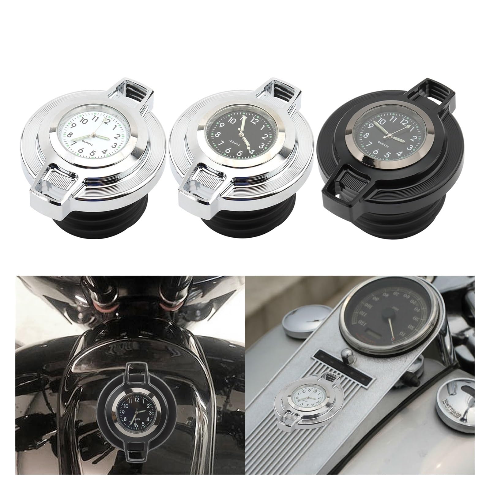 Moto Tappo Del Serbatoio Del Carburante Tappi Gas Olio Con Orologio Per Ha&rley Sportster 883 1200 Touring Road King Dyna Softail Fatboy 1996-2023 tappo serbatoio moto